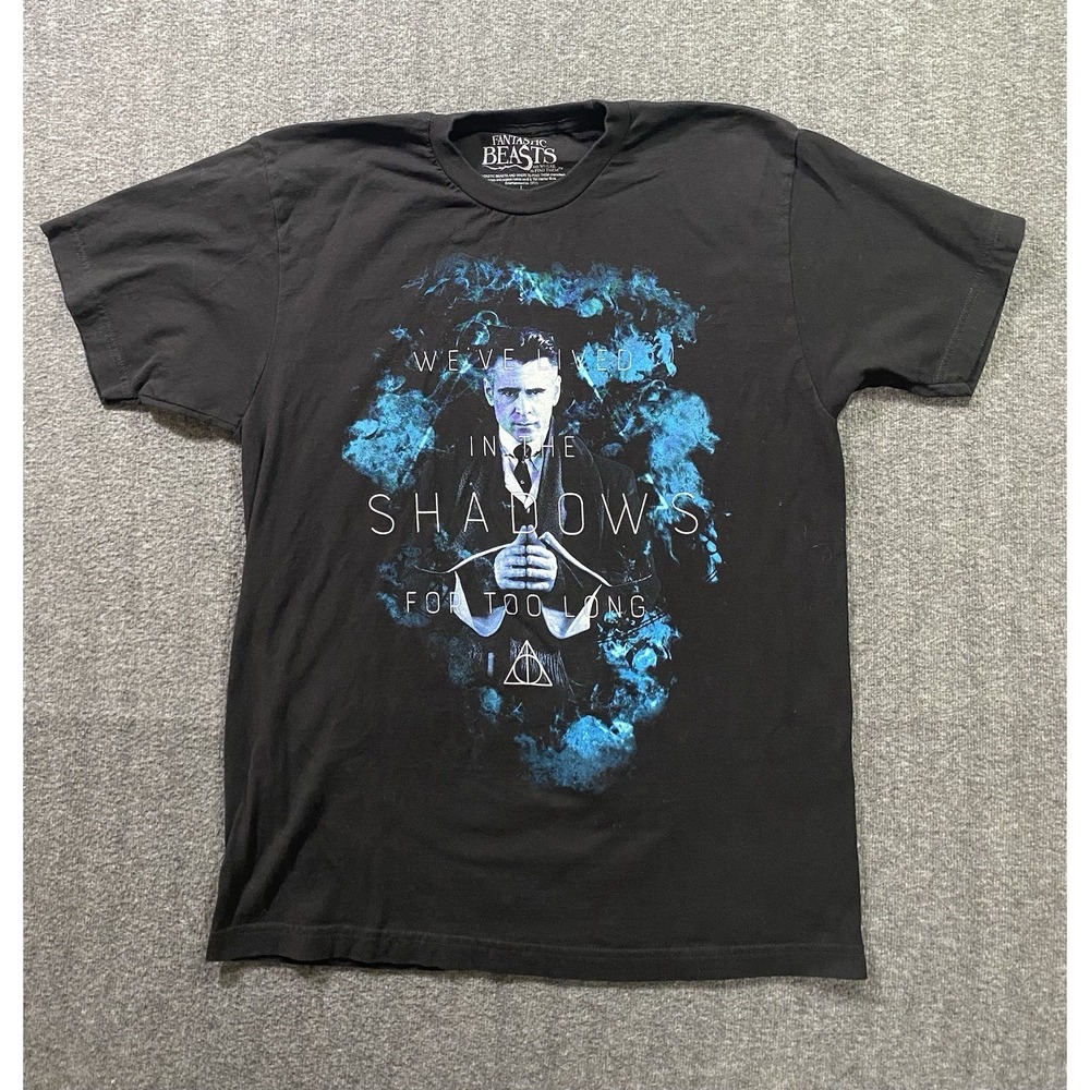 Fantastic Beasts Percival Graves Shadows Graphic T-Shirt Black Mens Size L
